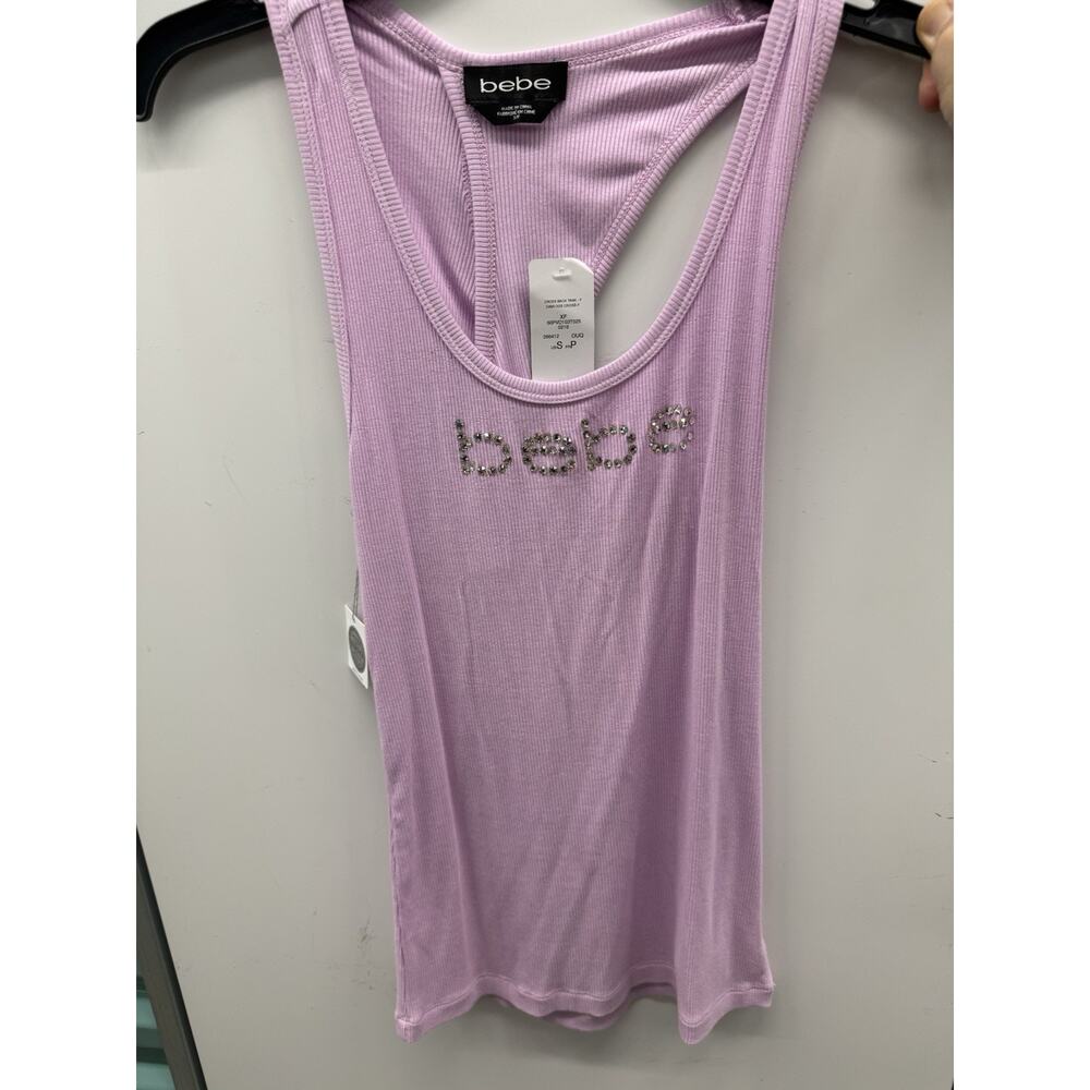 Bebe tank top criss cross back Small lavender